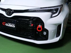 Toyota GR Yaris Tow Hook - Cusco - Folding - Red - `20-`27 Toyota GR Yaris Tow Hook - Cusco - Folding - Red - `20-`27